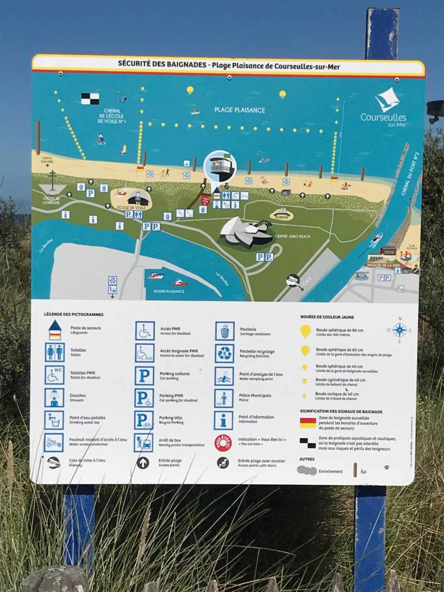 Bleu Sale - F2 Courseulles Avec Balcon Lägenhet Exteriör bild